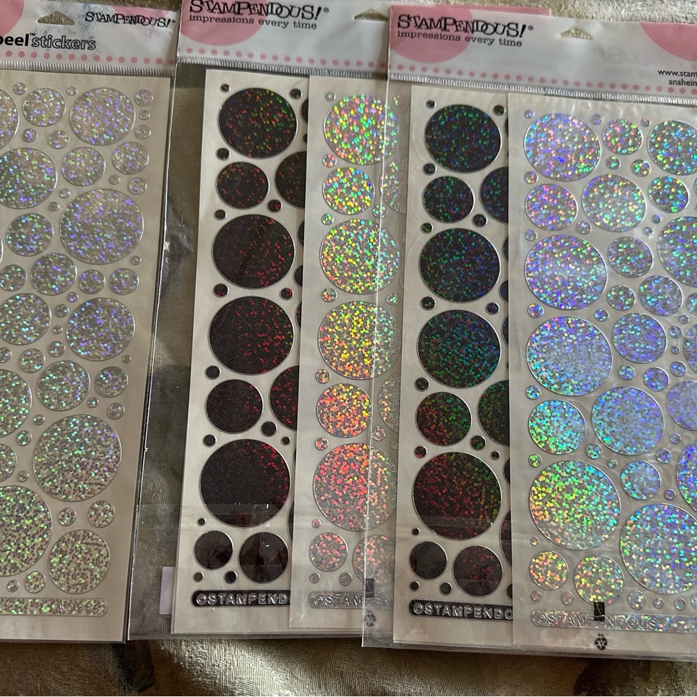 Stampendous! Holographic Multicolor Shapes Stickers Circles Scrapbooking